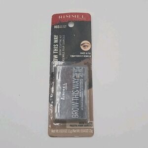 Rimmel London Brow This Way Dark Brown 003 Eyebrow Palette Sculpting Kit New